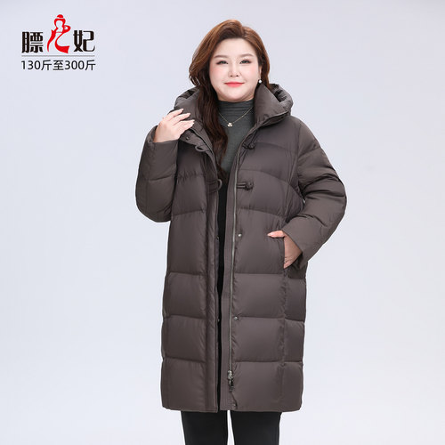 胖mm大码女装连帽羽绒服