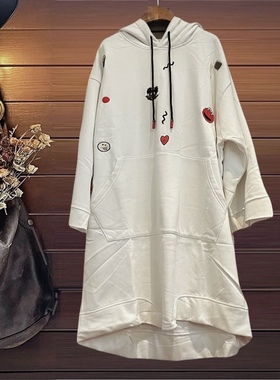 卫衣连帽TINY CUTTLE春秋装套头毛巾圈外套韩版女时尚休闲连衣裙