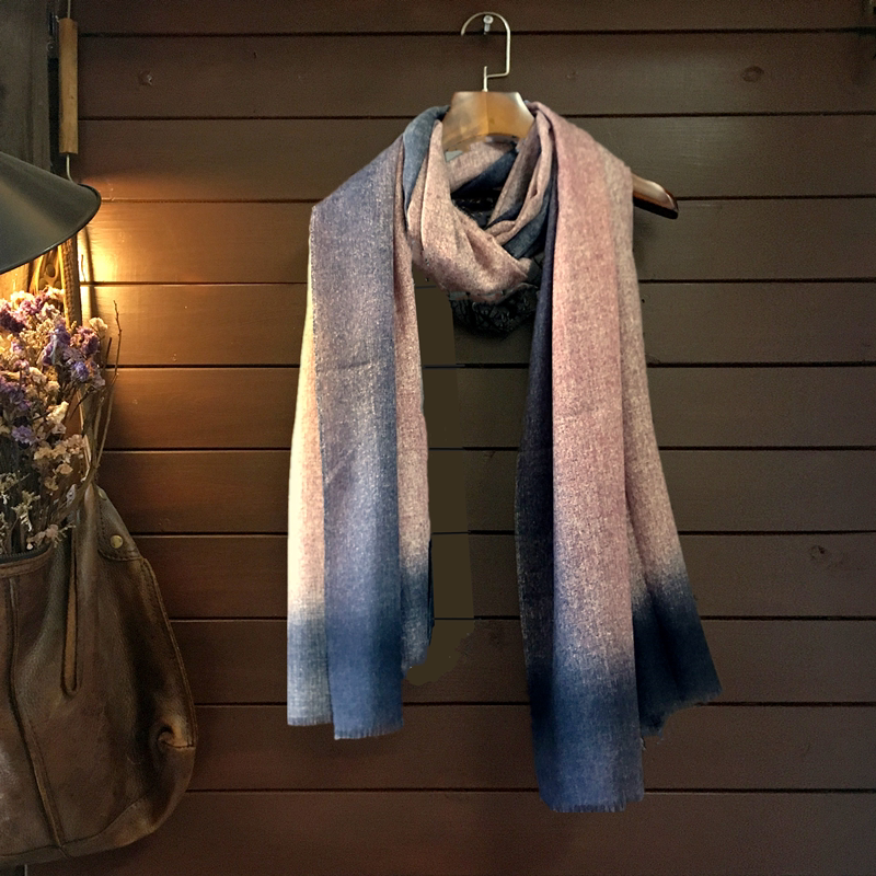 羊毛100%围巾女夏春秋冬舒适柔软高端纱巾花卉印花披肩