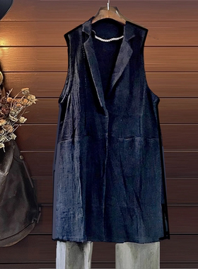 无袖长马甲背心开衫小鱼仔TINY CUTTLE新款秋春外套厚宽松长风衣