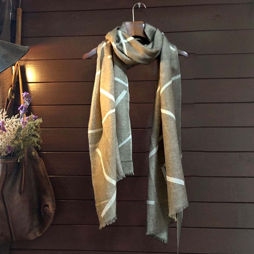 羊毛100%围巾女夏春秋冬舒适柔软高端纱巾花卉印花围巾披肩薄款