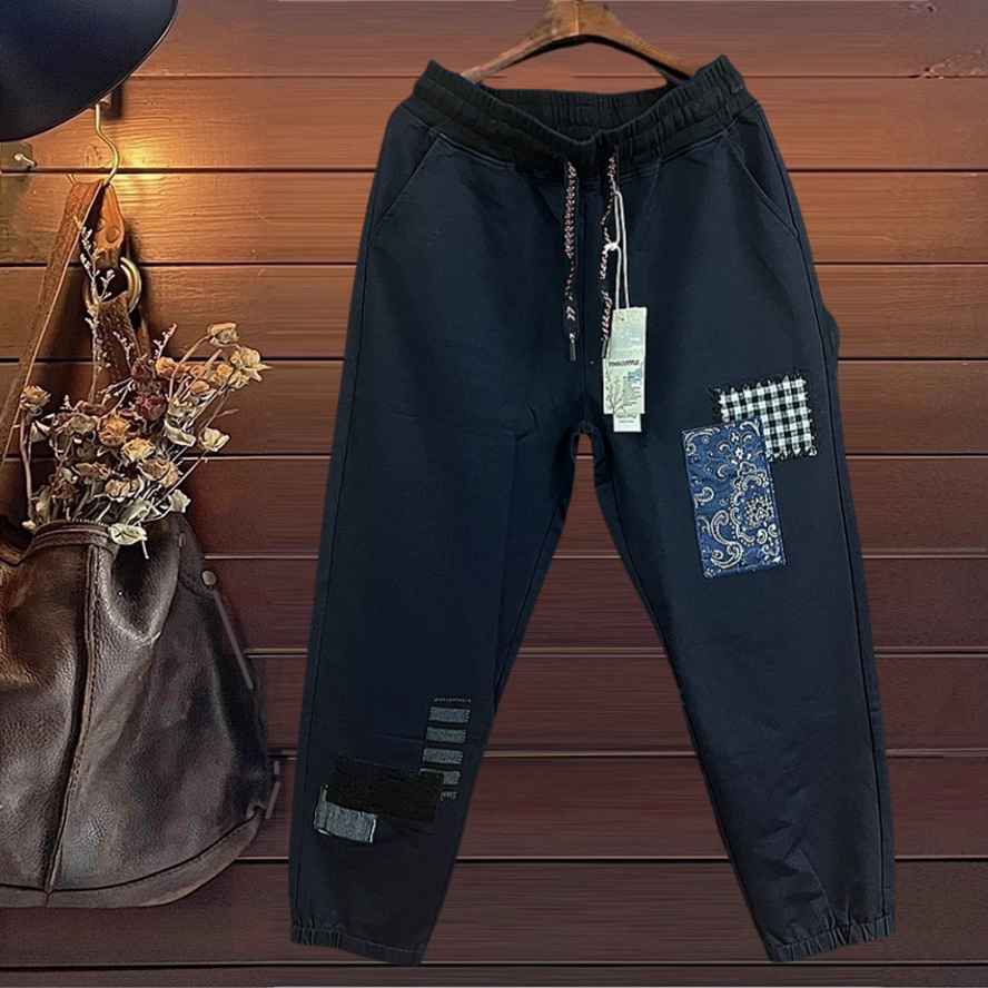 纯棉长裤TINY CUTTLE春秋夏季新款抽绳薄款女装宽松休闲针织卫裤