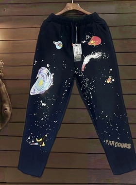 卫裤加厚加绒春秋冬TINY CUTTLE小鱼仔韩单棉宽松哈伦女长裤休闲