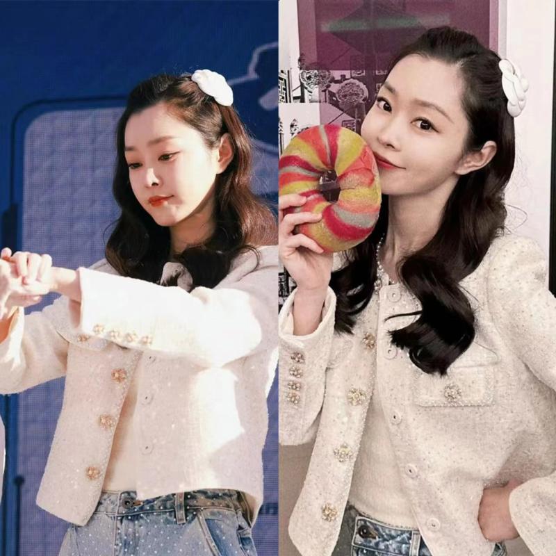 简约贵气亮片小香风短款外套