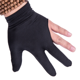 台球手套桌球杆手套台球俱乐部台球厅球房黑色专用三指手套