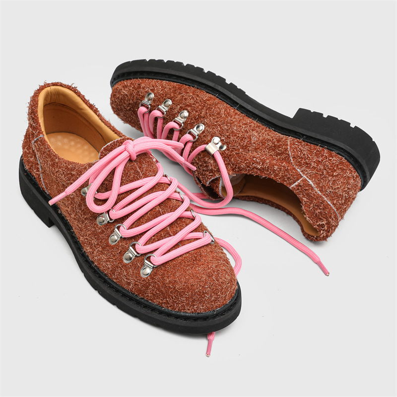 休闲大码做旧翻毛皮男士毛毛皮鞋