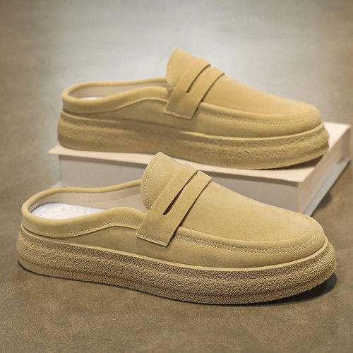 潮流时尚无后跟透气休闲半拖鞋男