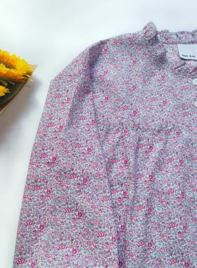 Warm Buds 纯棉花边领长袖衬衫Liberty2024新款衬衫