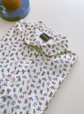 Warm Buds 小蝴蝶短袖衬衫Liberty英国进口面料