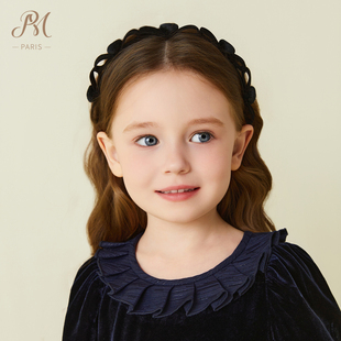 Petite ·黑色&红色植绒爱心立体发箍 Marguerite小雏菊童装