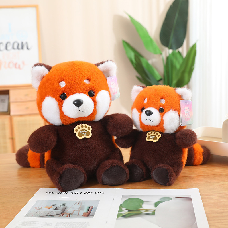 非常宝贝浣熊毛绒玩具趴姿可爱小浣熊公仔床上夹腿娃娃 儿童玩具