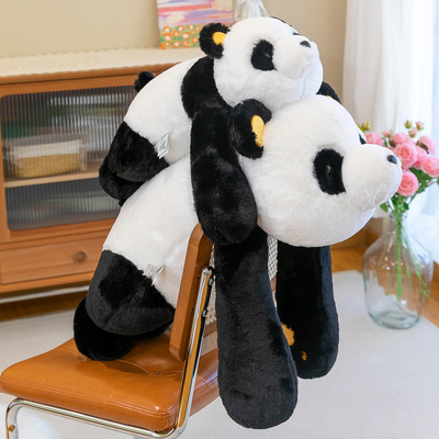 新款萌酷摆烂躺平熊猫毛绒玩具公仔大号趴姿熊猫娃娃休息睡觉抱枕