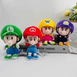 13cm小号玛丽马里奥BB玛丽路易儿子红绿黄紫色毛绒公仔玩具