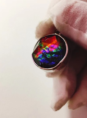 加拿大斑彩石双面城堡款吊坠