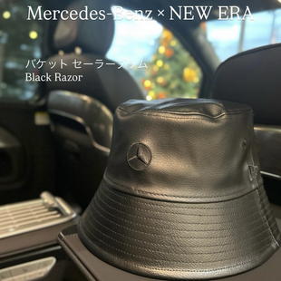New Era x Mercedes Benz 梅赛德斯奔驰 联名款渔夫帽子 合成皮革