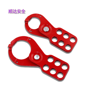 贝迪经济型6孔钢制搭扣锁1寸、1.5寸带防撬钳口安全六联锁锁具