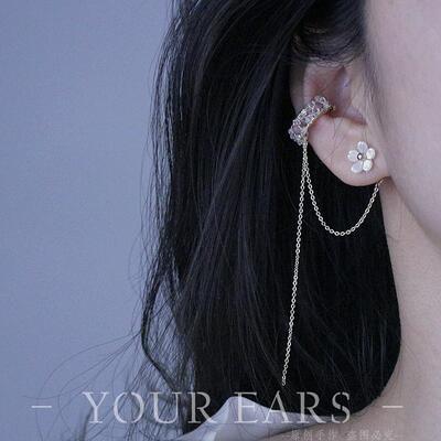 YOUR EARS原创设计女神气质轻奢法式耳骨夹贝壳花耳饰耳夹无耳洞