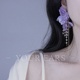 YOUR EARS原创手作紫色花朵流苏耳环绝美夸张大花海边度假风耳饰