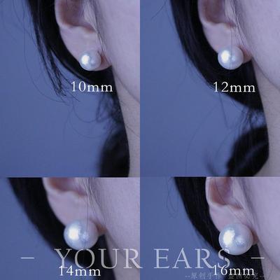 YOUR EARS原创设计必入款棉花珍珠百搭蚊香盘耳夹无耳洞耳饰