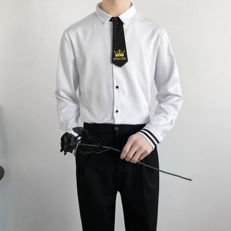 714B/D609P45学院文艺风白衬衫空少衬衣学生团体服班服S-5XL,男装衬衫,星座714B(原C313-1)