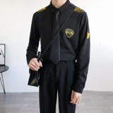 714B/D516P45学院文艺风白衬衫空少衬衣学生潮流装夜店装S-5XL，男装衬衫，星座714B(原C313-1)