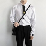 714B/D609P45学院文艺风白衬衫空少衬衣学生团体服班服S-5XL，男装衬衫，星座714B(原C313-1)