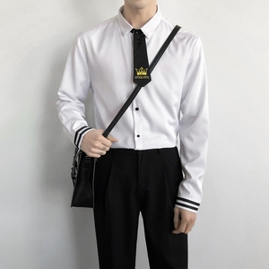 714B/D609P45学院文艺风白衬衫空少衬衣学生团体服班服S-5XL,男装衬衫,星座714B(原C313-1)