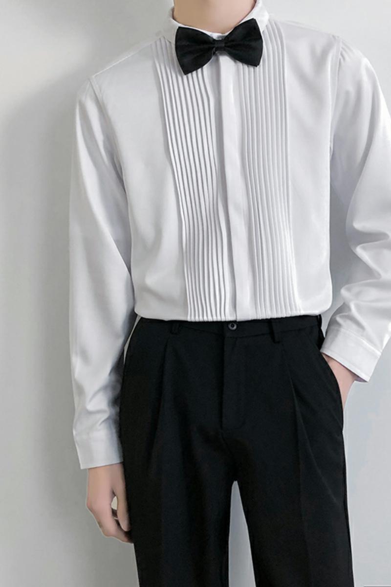 714B/9207P45学院文艺风2025春男士斯文礼服衬衫休闲衬衣S-5XL,男装衬衫,星座714B(原C313-1)