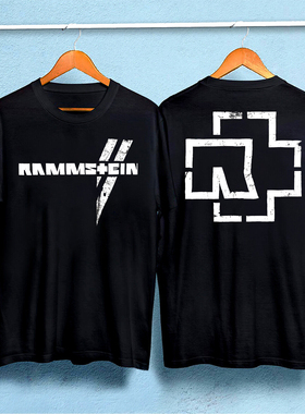 数码直喷工业重金属朋克摇滚rammstein德国战车T恤男短袖纯棉宽松