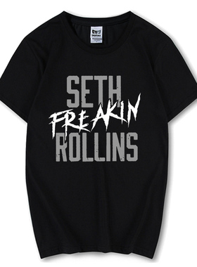 青少年男夏装半袖摔角塞斯罗林斯Seth Rollins新款男短袖t恤潮流