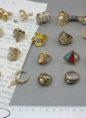 欧美个性戒指钻珐琅珠珠