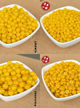 仿天然石黄龙鱼圆珠散珠通孔珠手工diy手链发簪流苏耳环材料配件