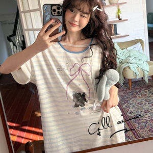 *Gill Aimar* 小熊家正品 春夏新品可爱卡通睡衣女家居服睡裙8585
