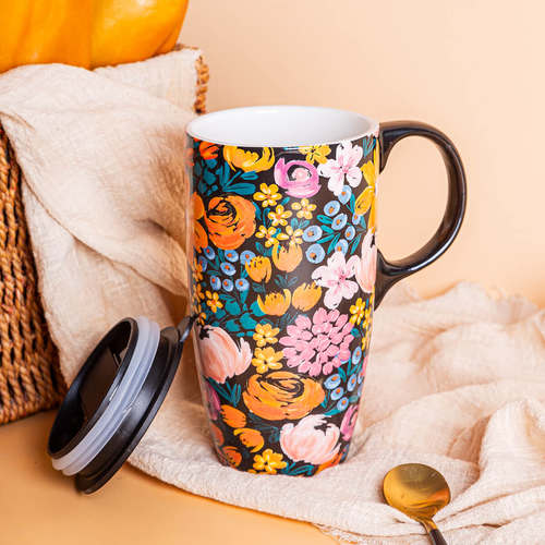 爱屋格林2025新款大容量陶瓷马克杯女带盖早餐杯水杯咖啡杯高颜值