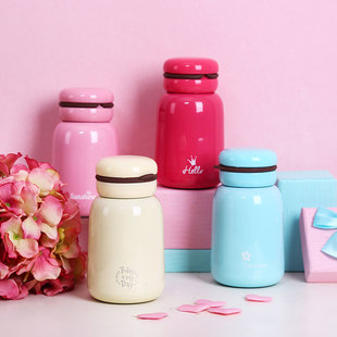 爱屋格林保温杯304不锈钢美式茶杯少女心ins迷你便携马克龙水杯子