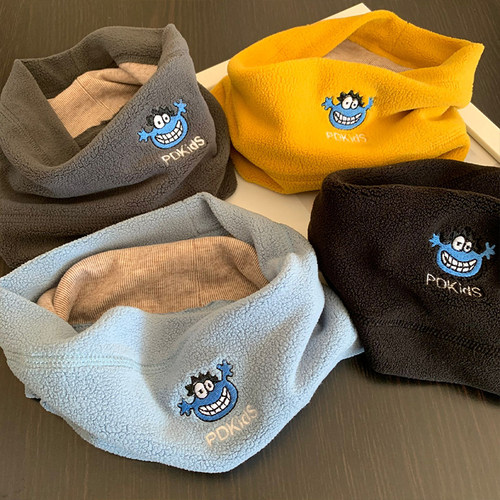 防风保暖柔软双层套脖摇粒绒围脖