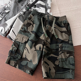 捡漏 迷彩五六分裤 男童全棉工装 中大童洋气时尚 纯棉中裤 短裤