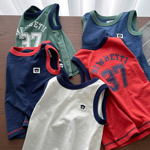 纯棉篮球运动背心无袖T恤薄