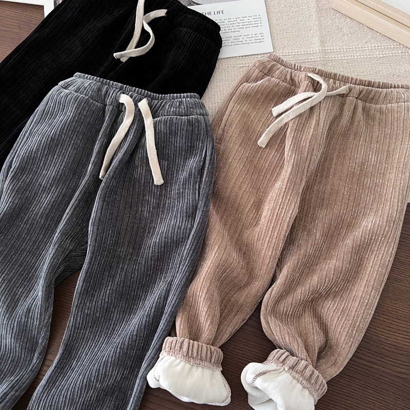 【清库】男童灯芯绒裤中大童一体绒休闲长裤儿童加厚保暖裤秋冬,童装/婴儿装/亲子装,裤子,淘宝优惠券,粉丝福利购,淘宝优惠卷