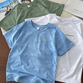 男童轻薄迷彩速干圆领短袖 运动上衣夏季 T恤衫 中大童网眼透气半袖