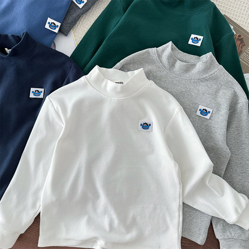 95棉~儿童半高领打底衫保暖秋衣