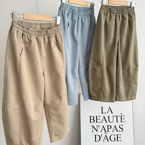 很软很舒服男童百搭休闲裤弯刀裤