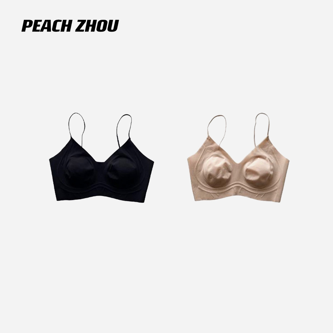 PEACHZHOU 超薄粉底液内衣 冰感普拉提细带文胸高弹透气运动美背
