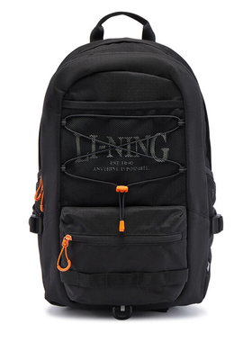 李宁正品2025年秋季新款男运动休闲双肩背包包黑色ABSV241-1/2/3