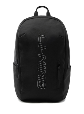 李宁正品2025年春季新款男运动休闲双肩背包包黑色ABSV041-1/2