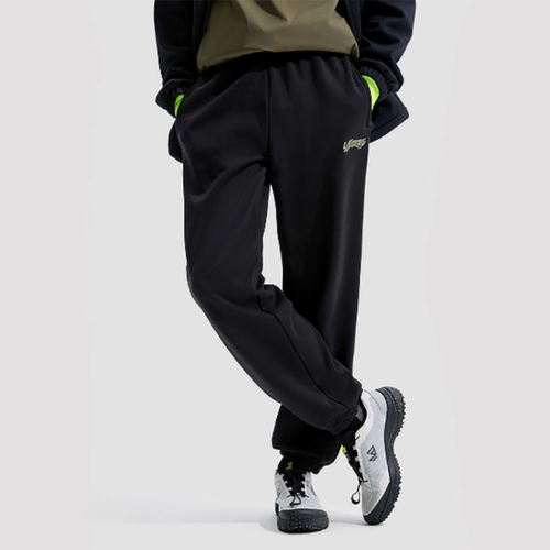 李宁正品2024秋男运动休闲加绒宽松下装长裤子AKLUB59-1/3/4