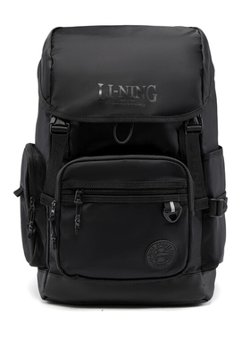 李宁正品2025年秋季新款男运动休闲双肩背包包黑色ABSV237-1/2