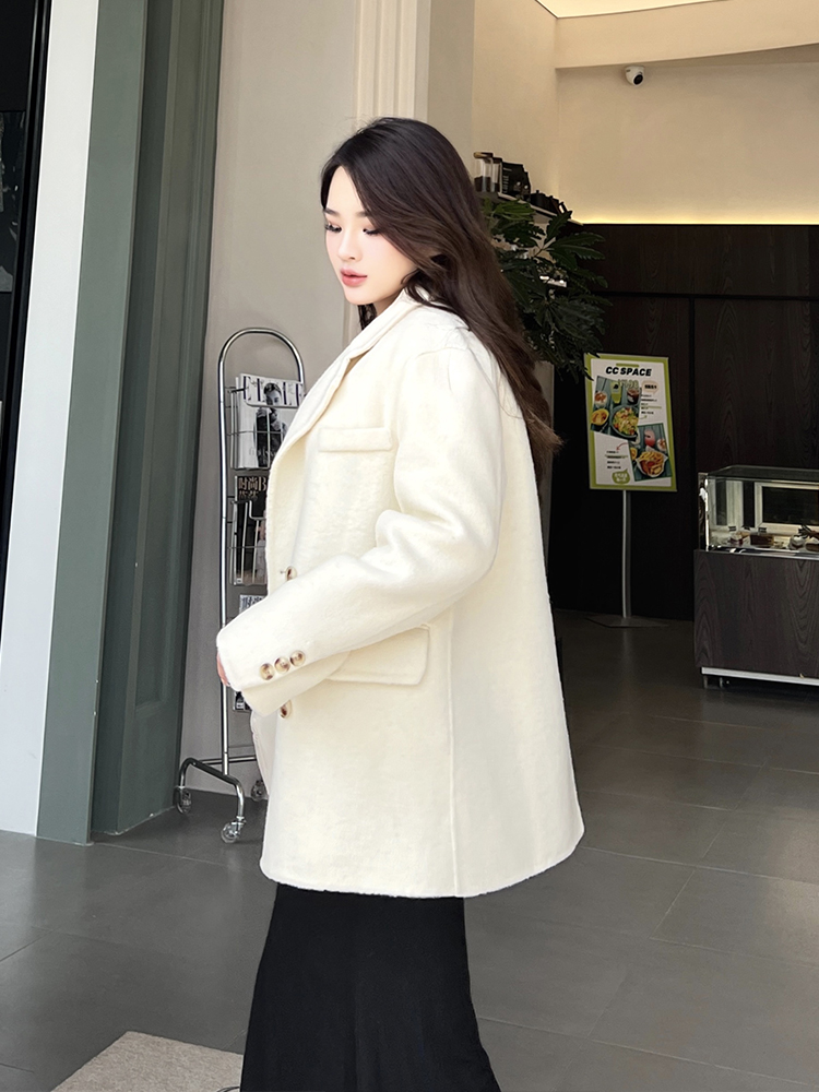 Miss Duan's slightly chubby MM2024 new small man high-end double-faced cashmere coat women's woolen jacket mid-length