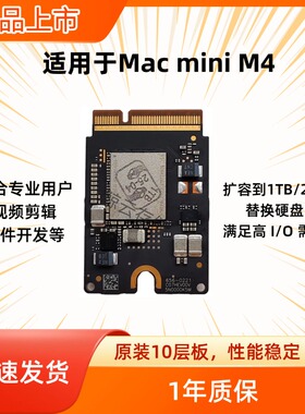 Mac mini M4原装板扩容1TB 2TB硬盘直接替换 SSD 10层板