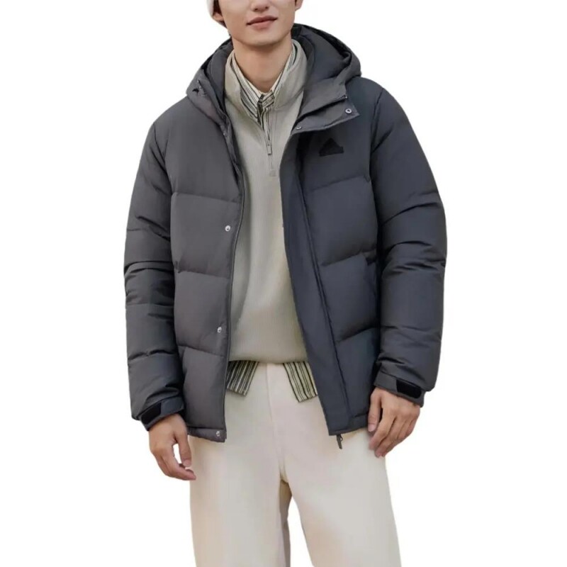 阿迪达斯男女防风保暖连帽羽绒服